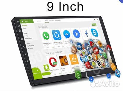 Магнитола 9 дюймов 2 Din Android 9,1+16 Гб