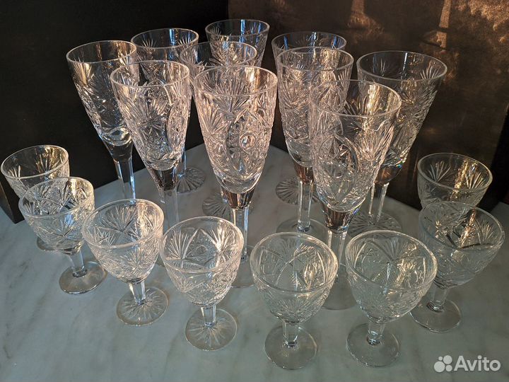 Фужеры, бокалы, рюмки Гусь-Хрустальный СССР