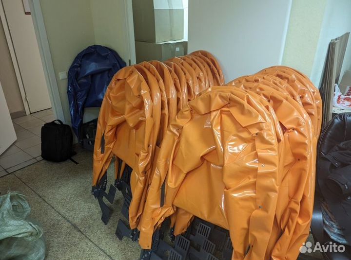 Морозостойкий тент на кран манипулятор оранжевый