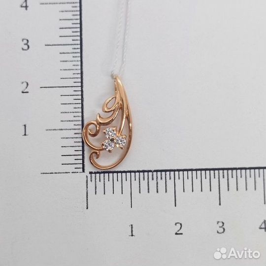 Подвеска с синтетическим камнем Золото