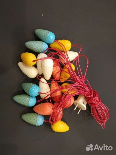 Гирлянда СССР Лесная Сказка шишки