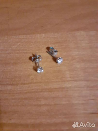 Серьги-гвоздики,серебро