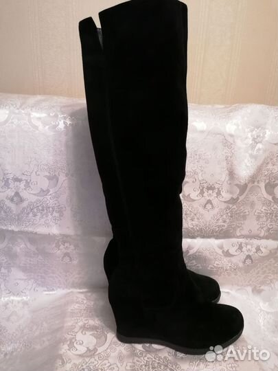 Сапоги жён зимние (европейка) р36, чёрные