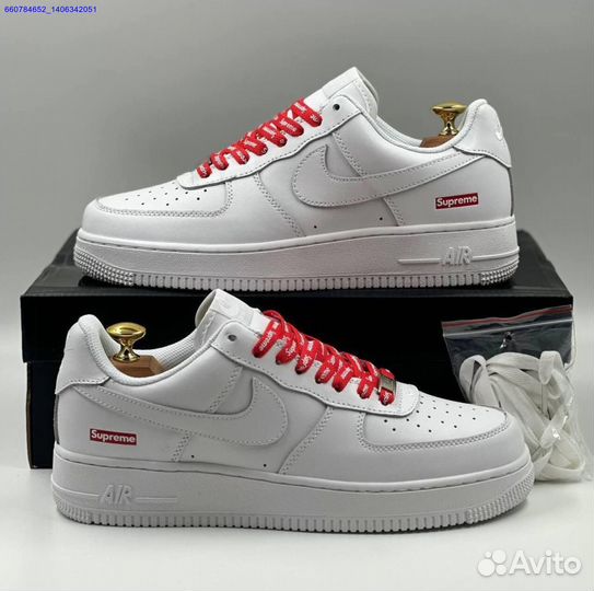 Кроссовки Nike Air Force 1 Low & Supreme (Арт.19982)