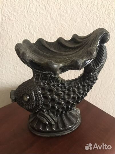 Пепельница, рыбка чугунное литье СССР