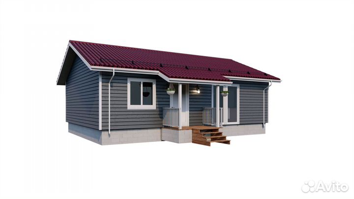 Каркасный дом 72м