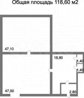 Свободного назначения, 119 м²
