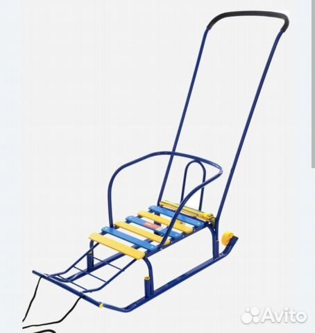 Санки с ручкой и колесиками, коляска-санки