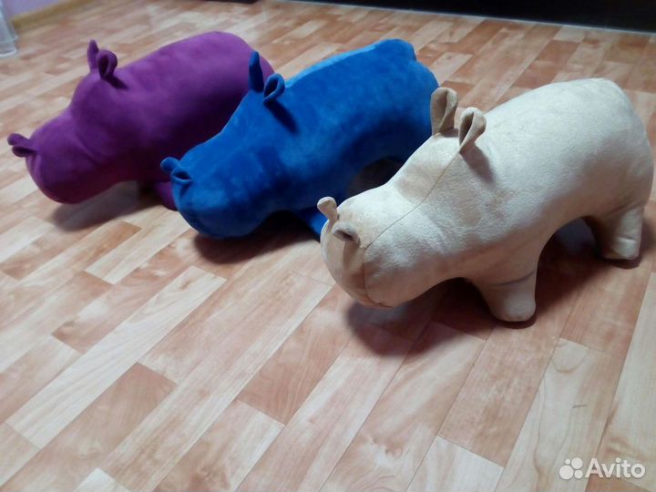 Мягкий бегемот декоративный