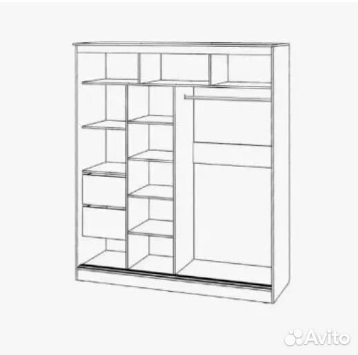 Шкаф - купе Элегант 7 (графит )