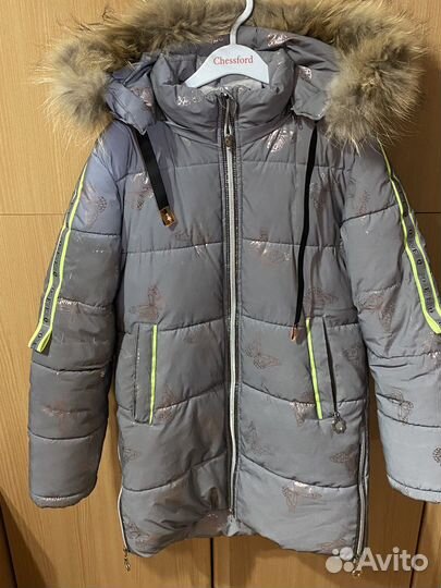 Куртка зимняя для девочки 134 140