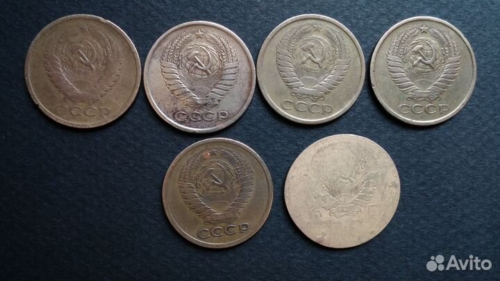 Монеты 5 копеек 46,61,62 г
