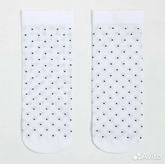 Носки MiNiMi Micro Pois 70 den белые в горошек