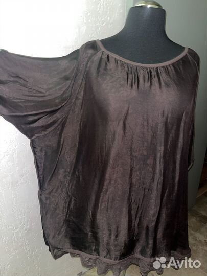 Платье туника шелк натульный Италия новая оверсайз