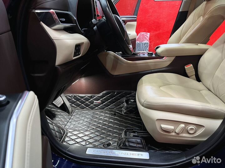 Коврики из экокожи для Toyota Highlander 2021 U70