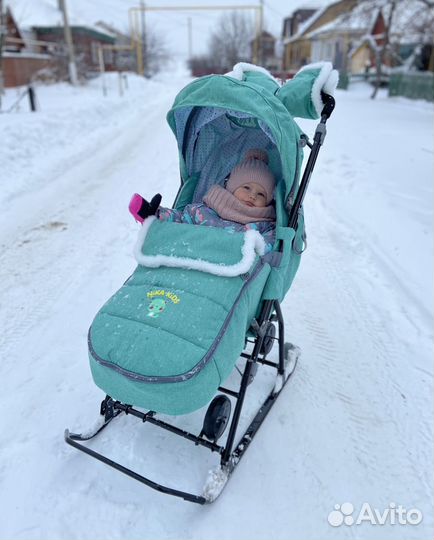 Санки коляска nika
