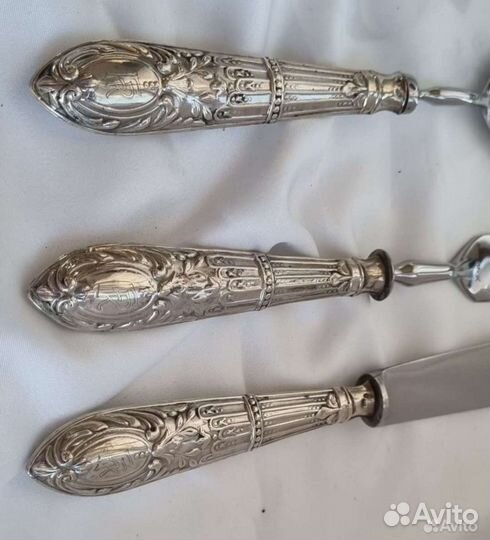 Столовые приборы нож ложка вилка эгоист серебро