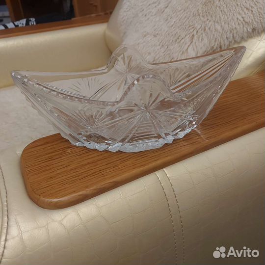 Хрустальный салатник хрусталь СССР бокалы