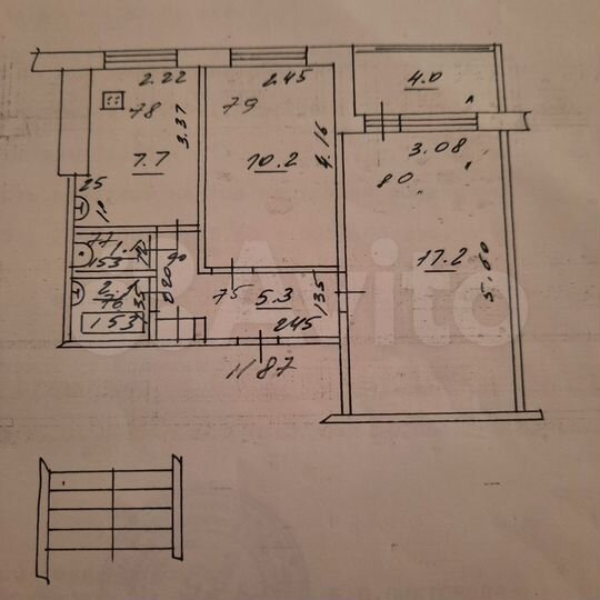 2-к. квартира, 44 м², 7/9 эт.