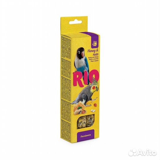 Рио палочки с медом и орехами для средних попугаев
