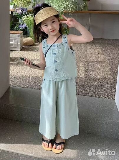 Джинсовый костюм на девочку 92-140 рост