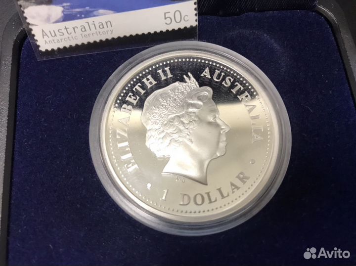 Монета серебро 1 доллар 2004 Австралия