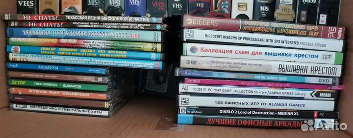 Видео кассеты, DVD фильмы, игры