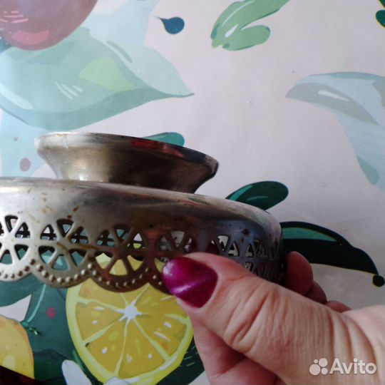 Конфетница и сухарница мельхиоровая