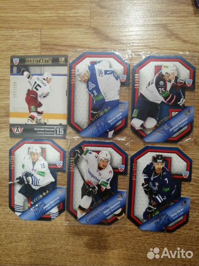 Карточки кхл капитаны и Голышев новичок 2шт