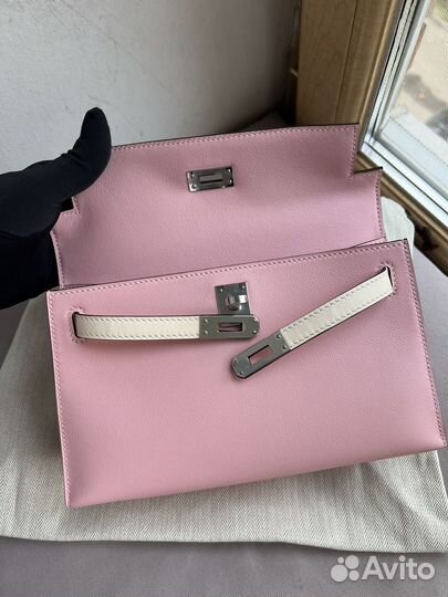 Клатч сумочка Hermes mini kelly pochette bicolor