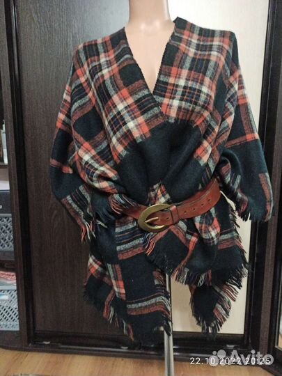 Палантин пончо 2 х сторонее