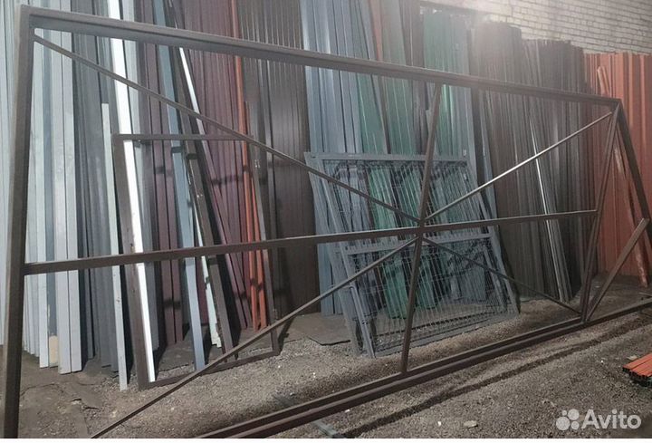 Откатные ворота - каркас