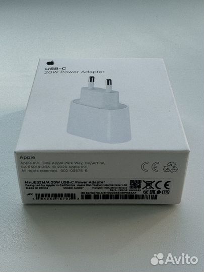 Зарядное устройство Apple 20W USB-C Power Adapter