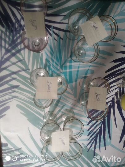 Бокалы, рюмки стекло СССР 14 штук