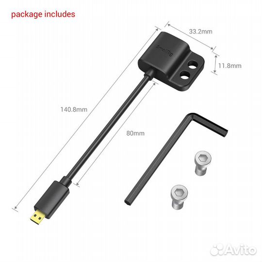 Адаптер SmallRig 3021 Ultra Slim 4K hdmi (D - A)