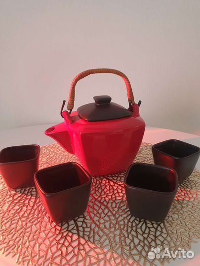Набор для чая керамический, чайник, чашки