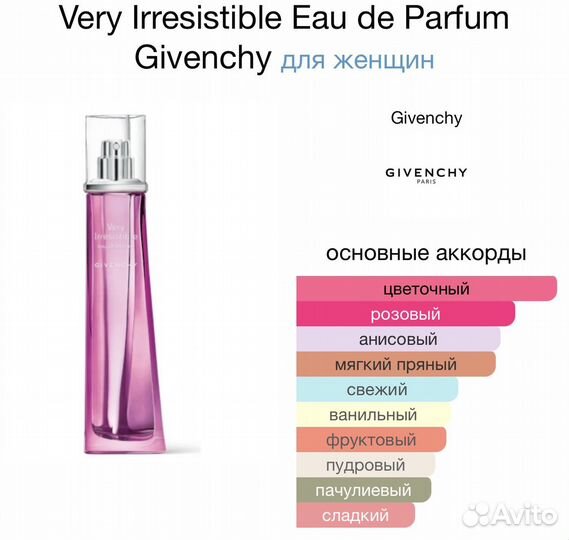 Givenchy very irresistible распив