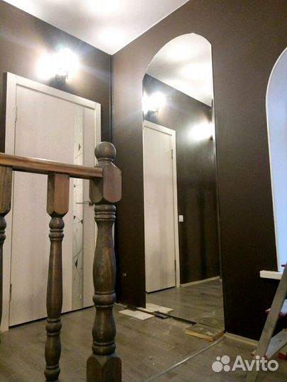 Зеркало 240х80см красивое с фацетом