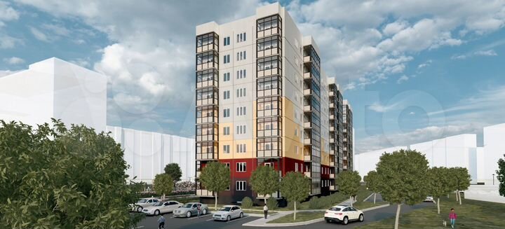 2-к. квартира, 55,3 м², 4/9 эт.