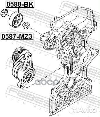 Ролик ремня приводного mazda 3 1.4/1.6 0587-MZ3