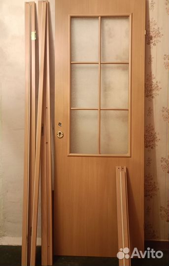 Дверь межкомнатная со стеклом бу