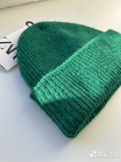 Шапка zara новая зелёная