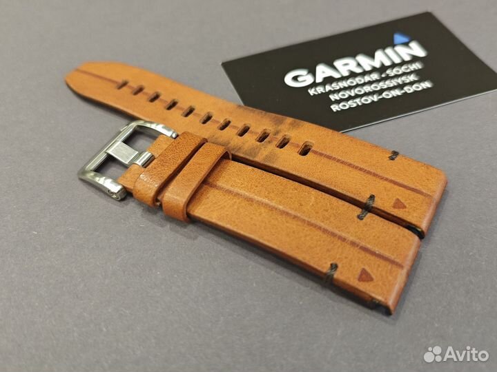 Ремешок кожаный ориг 22mm Garmin Fenix 5/6/7 / Epi