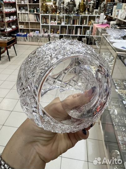 Конфетница хрустальная корзинка