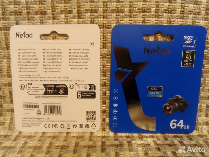 Карта памяти micro sd 128gb - netak