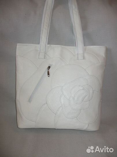 Кожаная сумка - шопер