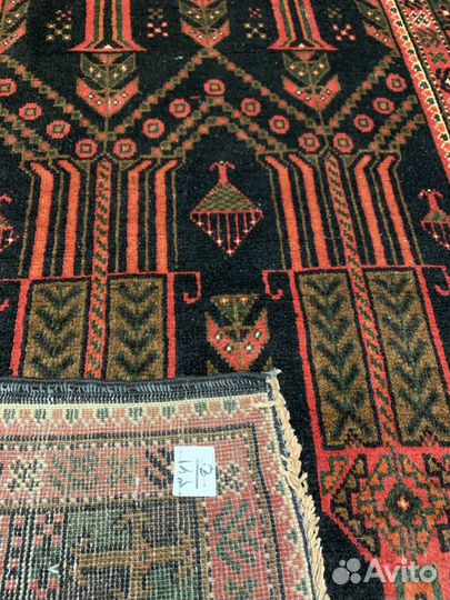 Иранский ворсовый ковер. 275х118 см