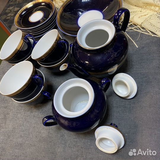 Сервиз чайный лфз, кобальт