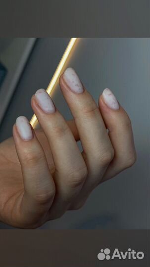 Маникюр,пудровые ногти,педикюр