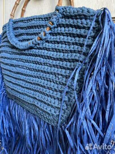 Новая сумка вязаная ручной работы бахрома